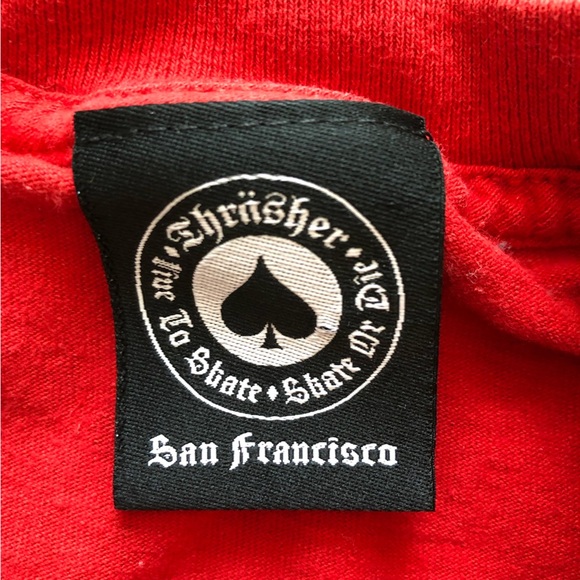 Vintage Thrasher Magazine Red T-Shirt - Picture 5 of 8